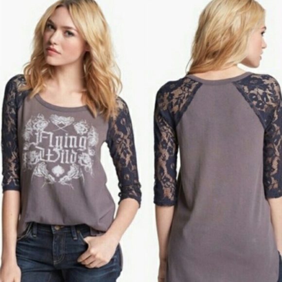 Free People Tops - [Free People] Flying Wild Lace Tee